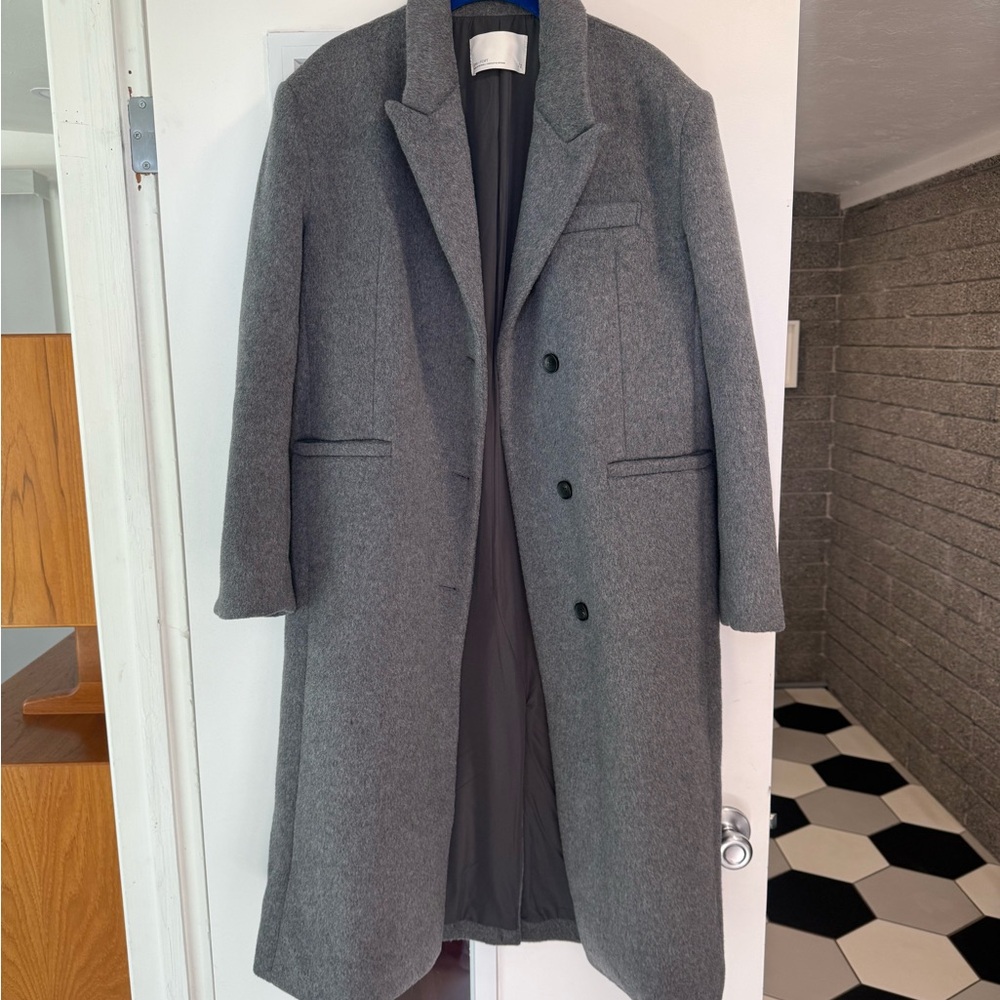 OAK + FORT OVERSIZED WOOL-BLEND COAT